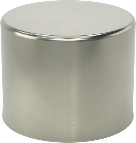 Metal Yuvarlak Kapak, 35/64" Dış Çap için, Çelik