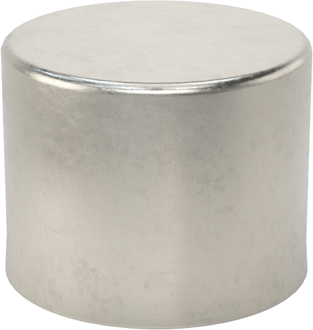 Metal Yuvarlak Kapak, 35/64" Dış Çap için, 18-8 Paslanmaz Çelik