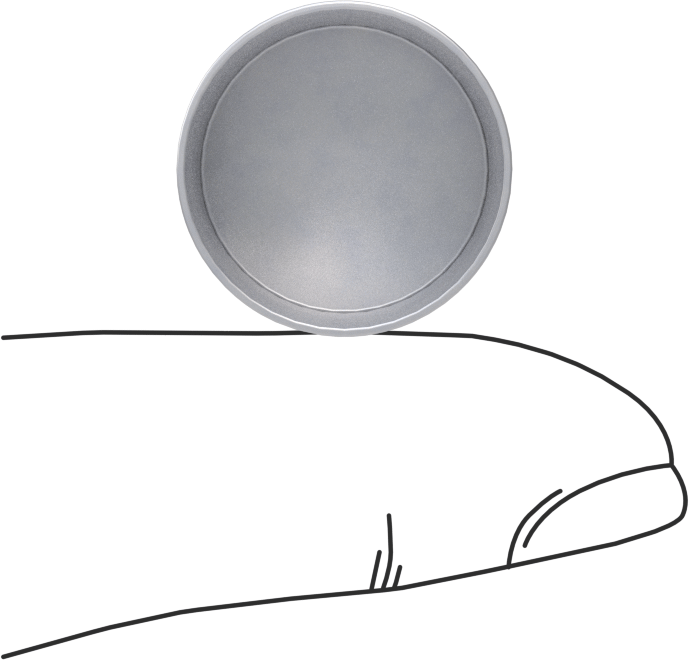 Metal Yuvarlak Kapak, 43/64" Dış Çap için, Alüminyum
