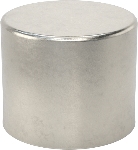 Metal Yuvarlak Kapak, 43/64" Dış Çap için, 18-8 Paslanmaz Çelik