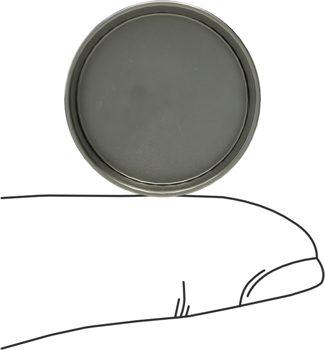 Metal Yuvarlak Kapak, 27/32" Dış Çap, Çelik