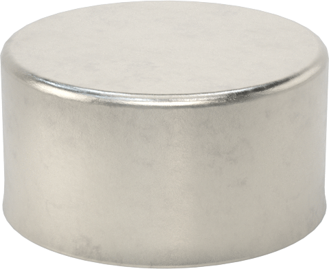 Metal Yuvarlak Kapak, 27/32" Dış Çap, 18-8 Paslanmaz Çelik