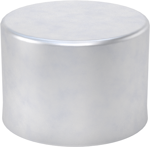 Metal Yuvarlak Kapak, 1" dış çap için, Alüminyum