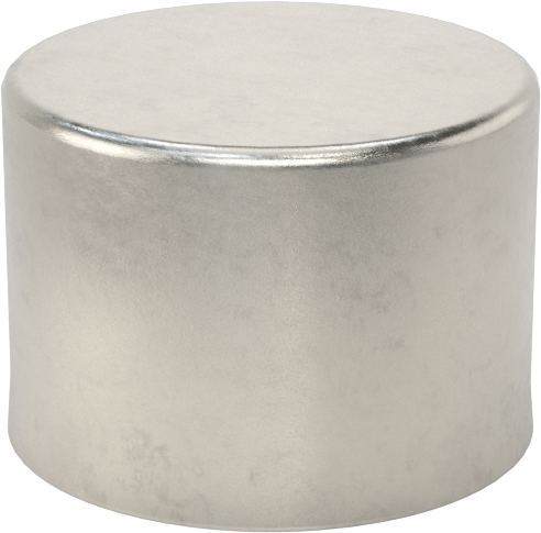Metal Yuvarlak Kapak, 1" dış çap için, 18-8 Paslanmaz Çelik