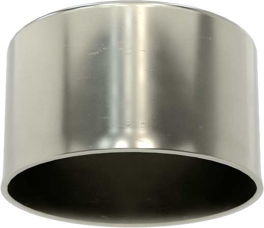 Metal Yuvarlak Kapak, 1-1/4" Dış Çap için, Çelik