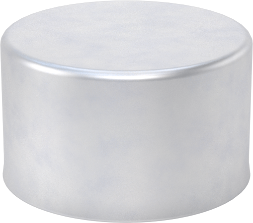 Metal Yuvarlak Kapak, 1-1/4" Dış Çap için, Alüminyum