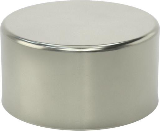 Metal Yuvarlak Kapak, 1-5/16" Dış Çap, Çelik