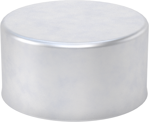 Metal Yuvarlak Kapak, 1-5/16" Dış Çap, Alüminyum