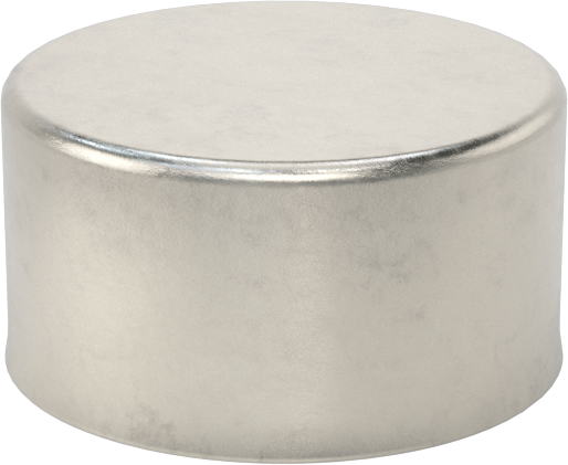 Metal Yuvarlak Kapak, 1-5/16" Dış Çap, 18-8 Paslanmaz Çelik
