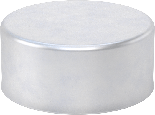 Metal Yuvarlak Kapak, 1-1/2" dış çap için, Alüminyum