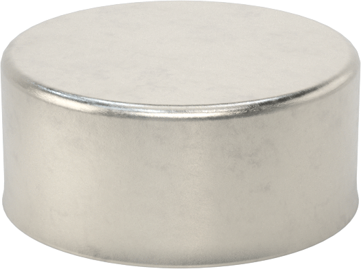Metal Yuvarlak Kapak, 1-1/2" dış çap için, 18-8 Paslanmaz Çelik