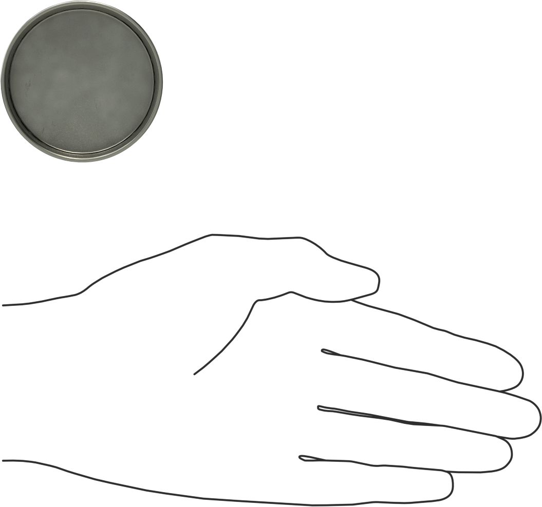 Metal Yuvarlak Kapak, 2" Dış Çap için, Çelik