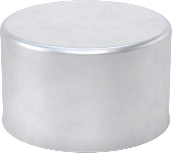 Metal Yuvarlak Kapak, 2" Dış Çap için, Alüminyum