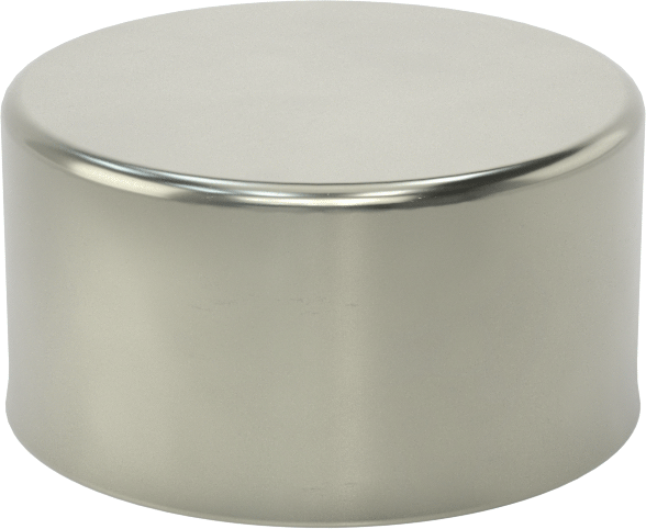 Metal Yuvarlak Kapak, 2-1/2" Dış Çap, Çelik