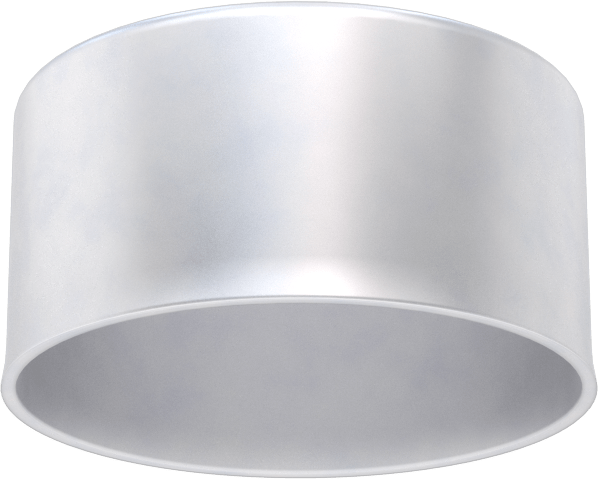 Metal Yuvarlak Kapak, 2-1/2" Dış Çap, Alüminyum