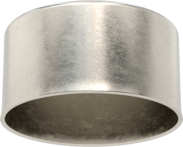 Metal Yuvarlak Kapak, 2-1/2" Dış Çap, 18-8 Paslanmaz Çelik