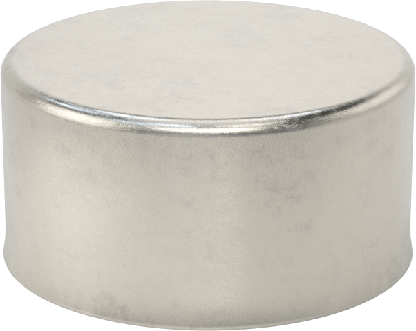 Metal Yuvarlak Kapak, 2-3/4" Dış Çap için, 18-8 Paslanmaz Çelik