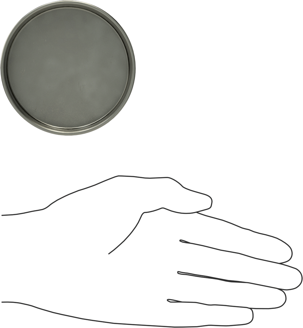 Metal Yuvarlak Kapak, 3" Dış Çap için, Çelik