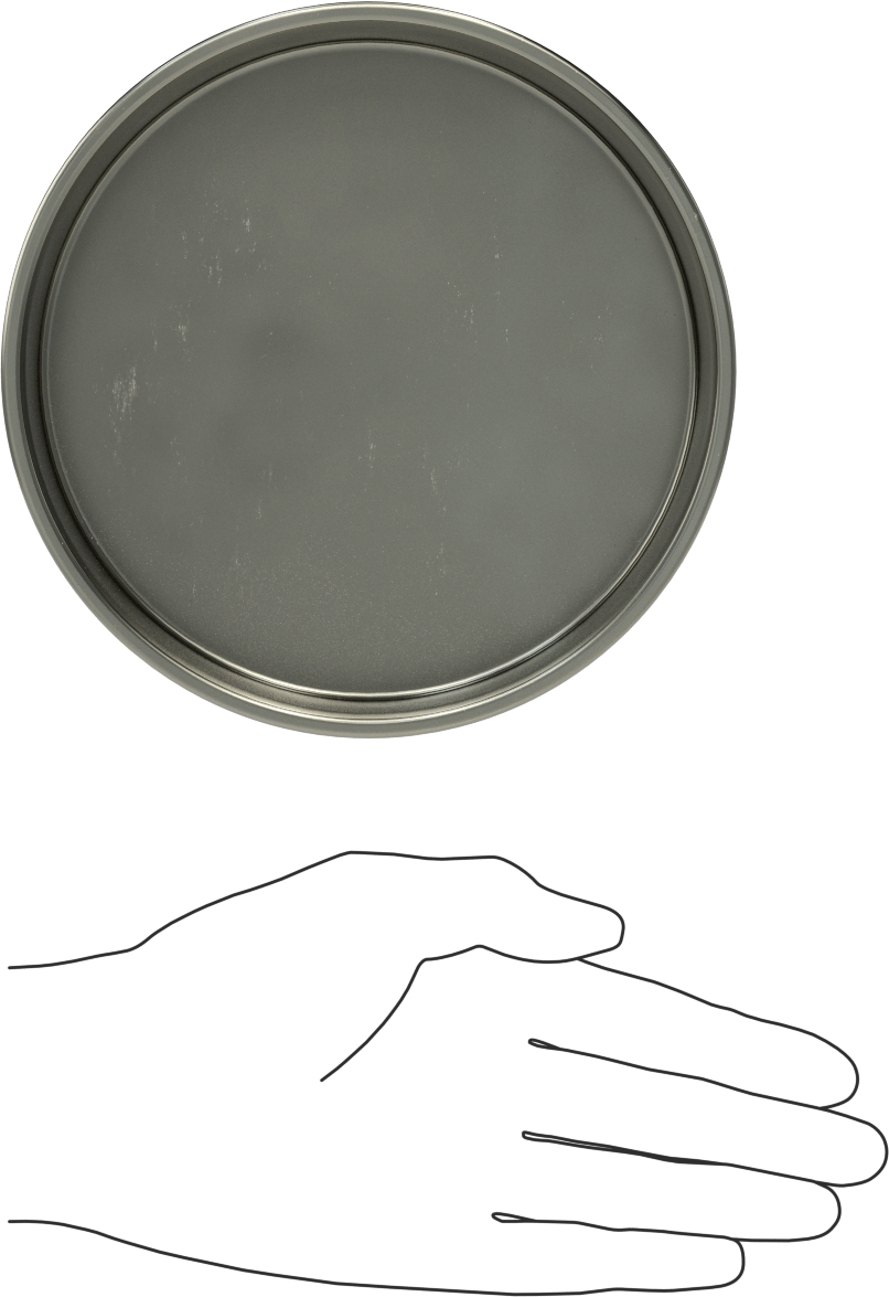 Metal Yuvarlak Kapak, 5-9/16" Dış Çap için, Çelik