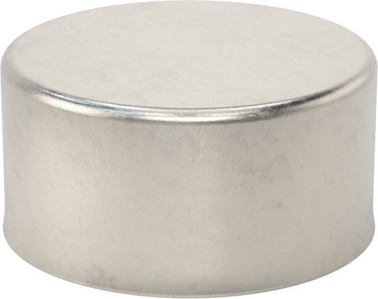 Metal Yuvarlak Kapak, 1-29/32" dış çap için, 18-8 Paslanmaz Çelik