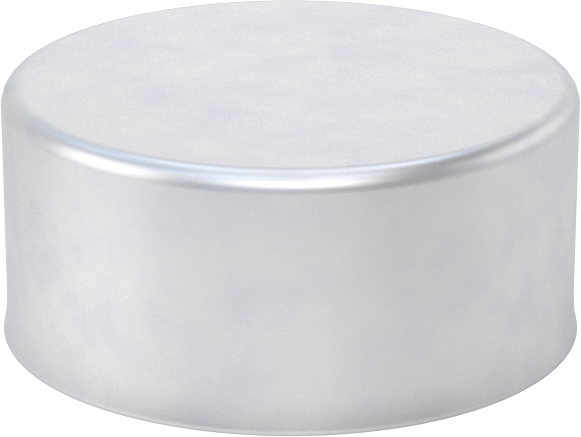 Metal Yuvarlak Kapak, 2-3/8" Dış Çap, Alüminyum