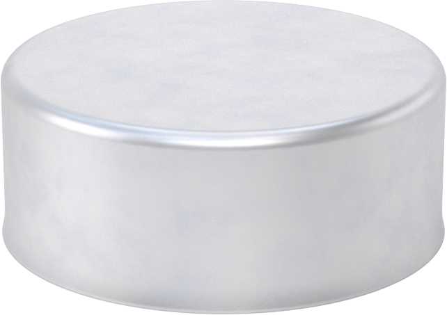 Metal Yuvarlak Kapak, 3-1/2" Dış Çap için, Alüminyum