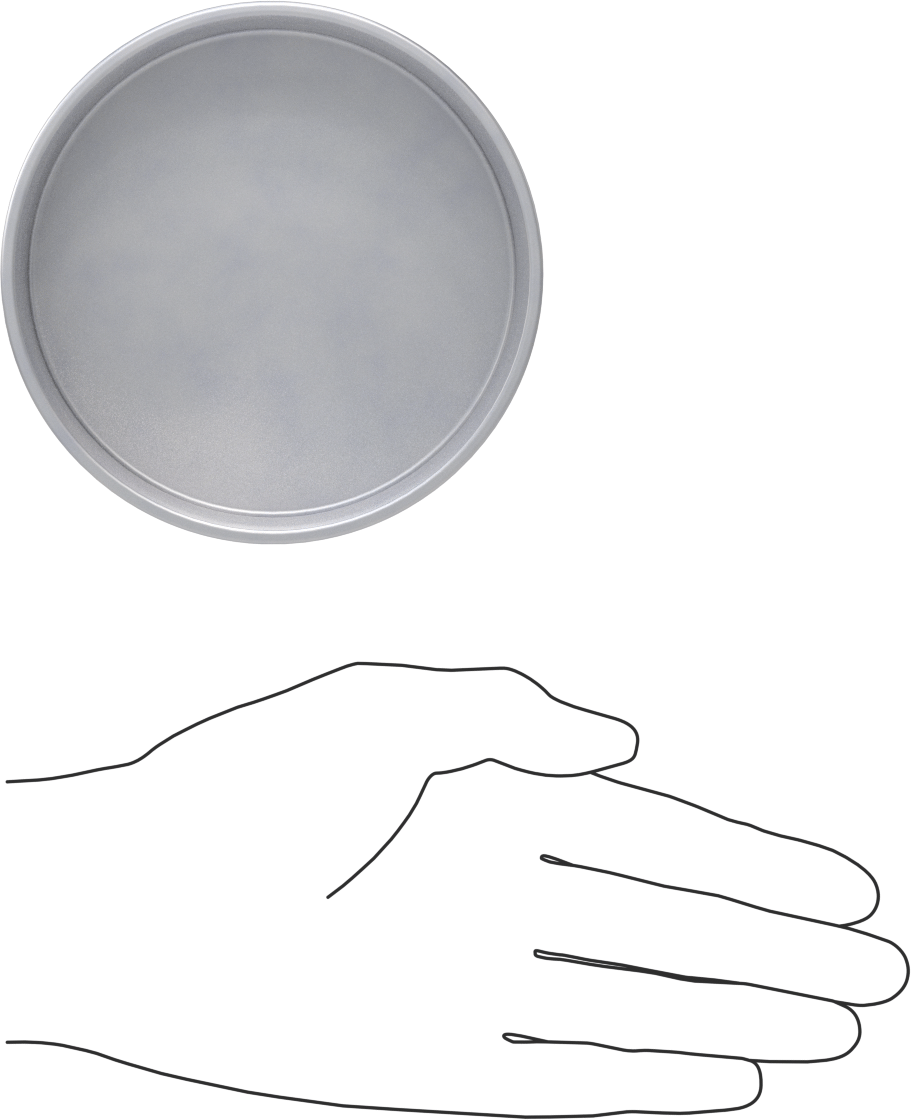 Metal Yuvarlak Kapak, 4" Dış Çap için, Alüminyum
