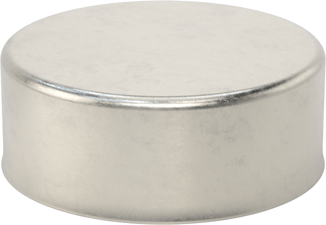 Metal Yuvarlak Kapak, 4" Dış Çap için, 18-8 Paslanmaz Çelik