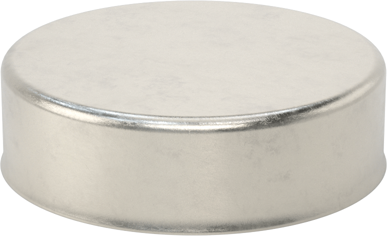 Metal Yuvarlak Kapak, 6-5/8" Dış Çap için, 18-8 Paslanmaz Çelik
