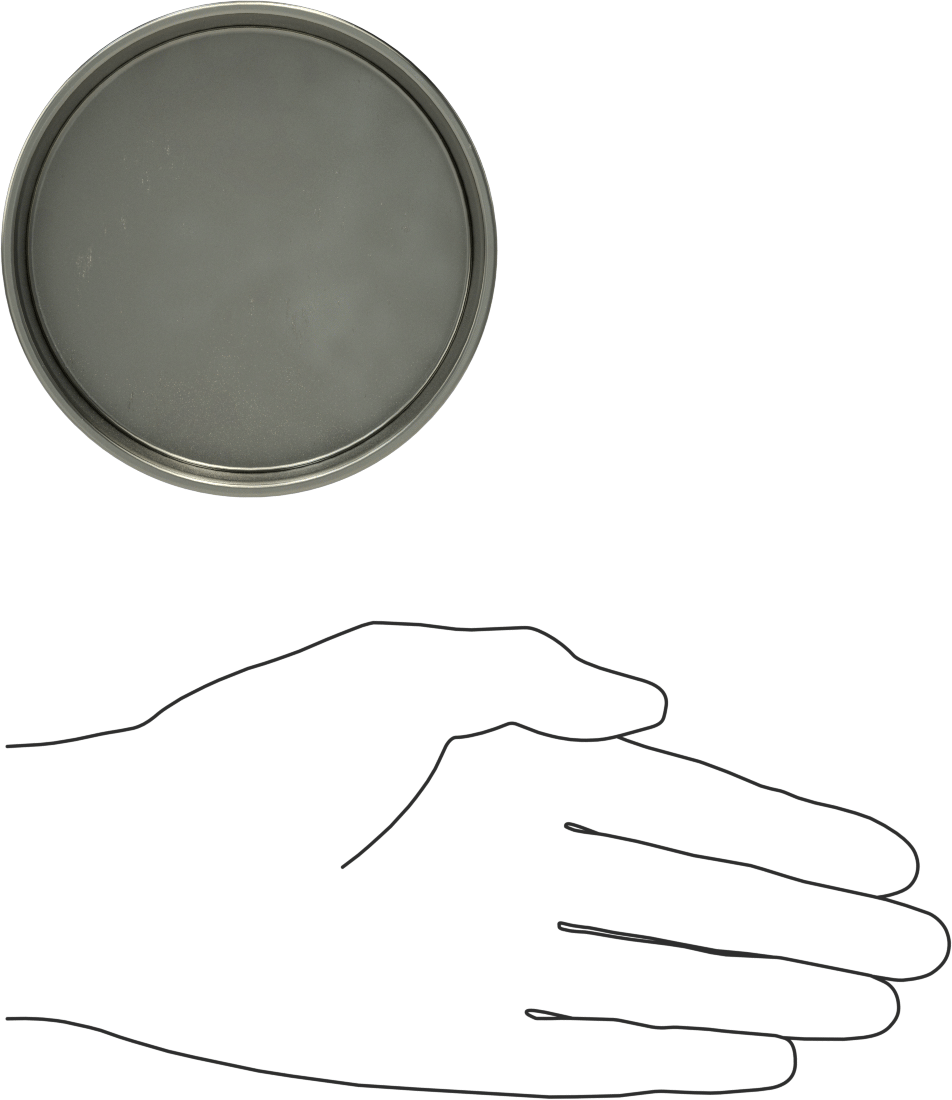 Metal Yuvarlak Kapak, 3-1/2" Dış Çap için, Çelik
