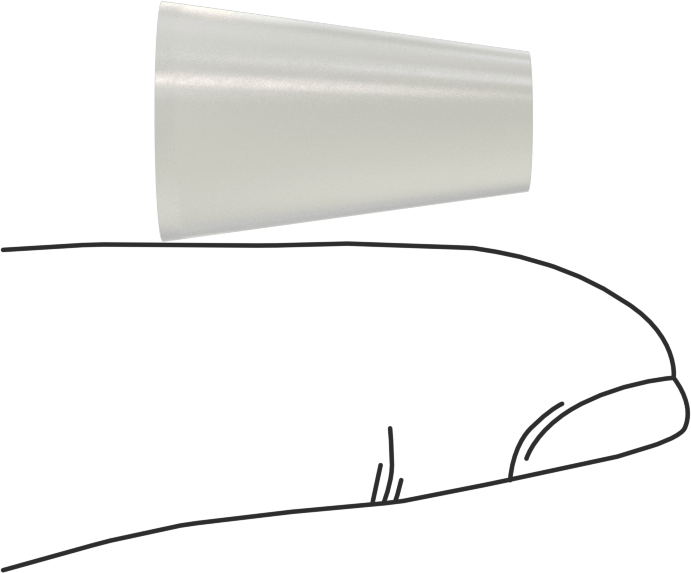 Yüksek Sıcaklık Konik Tapa, 11/32“ ila 1/2” iç çap için