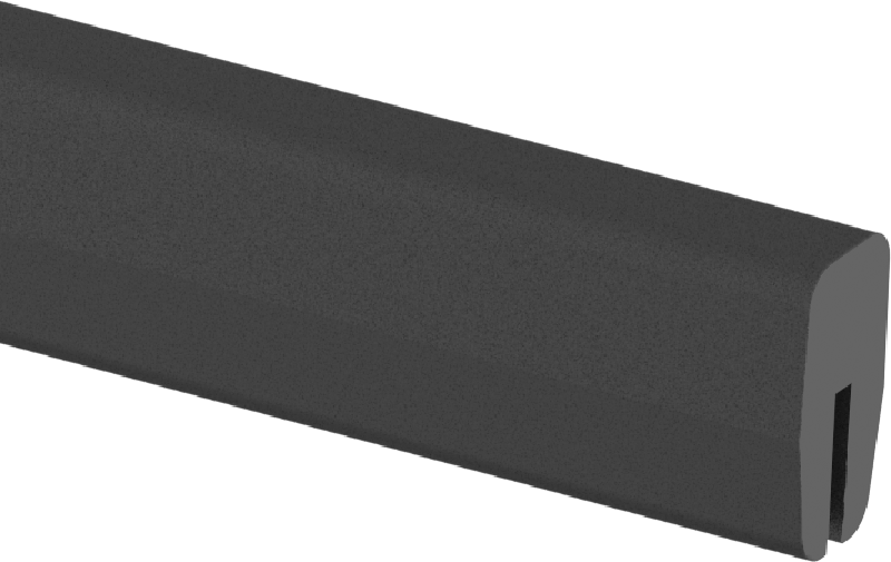 İletken, 1/16“ Genişlik x 5/16” İç Yükseklik, 2-1/2 Fit Uzunlukta Kauçuk Kenar Çıtası