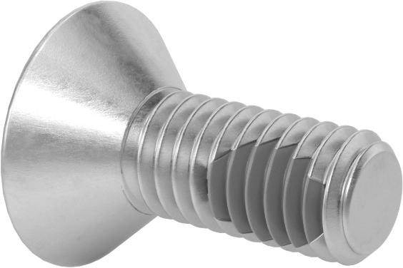 Diş Kilitlemeli Paslanmaz Çelik Altıgen Tahrikli Düz Başlı Vidalar, 10-32 Diş, 1/2" Uzunluk
