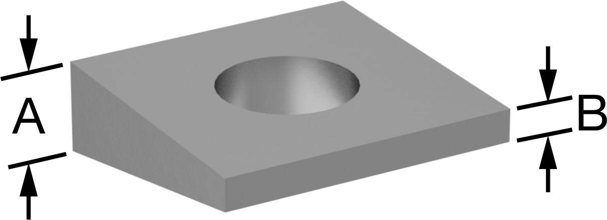 I-Kirişler için Alüminyum Tesviye Pulları, 1/4" Vida Boyutu, 0.312" ID