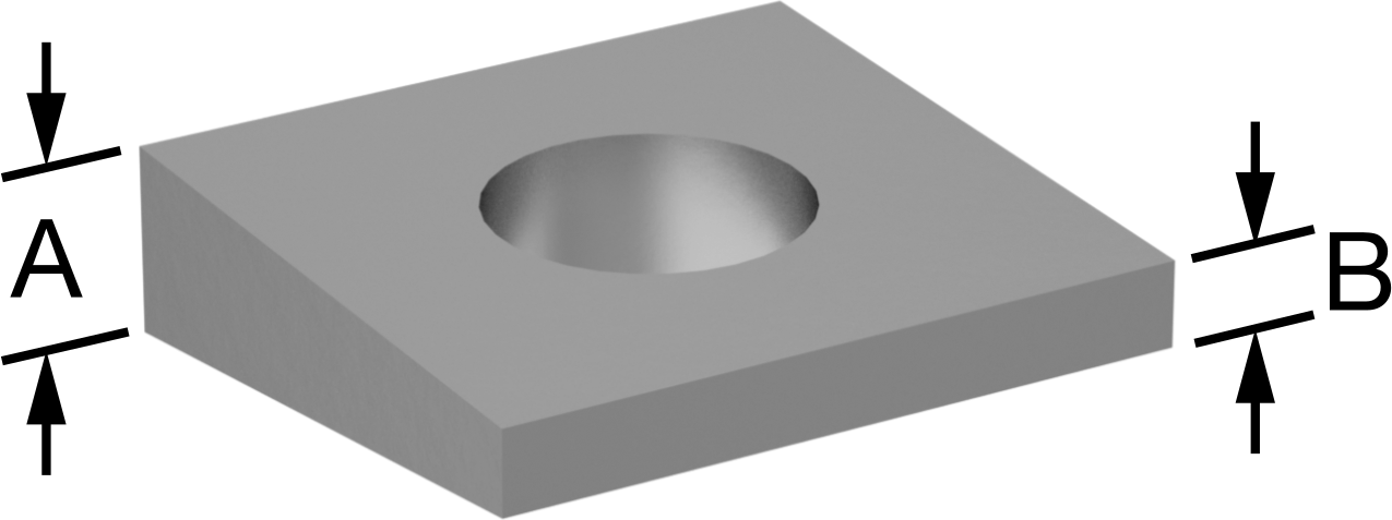 I-Kirişler için Alüminyum Tesviye Pulları, 1/2" Vida Boyutu, 0.562" ID