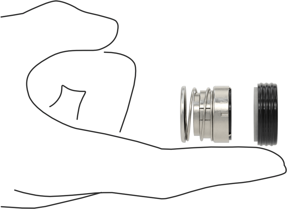 Uzatılmış Yaylı Mekanik Pompa Mili Contası, Viton® Conta, 12 mm Şaft Çapı için