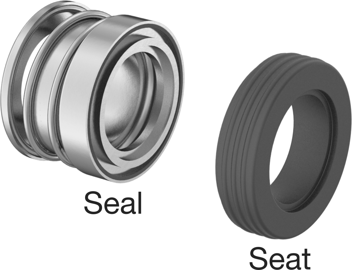 Uzatılmış Yaylı Mekanik Pompa Mili Contası, Viton® Conta, 7/8" Mil Çapı için, 309Vsc Numarası