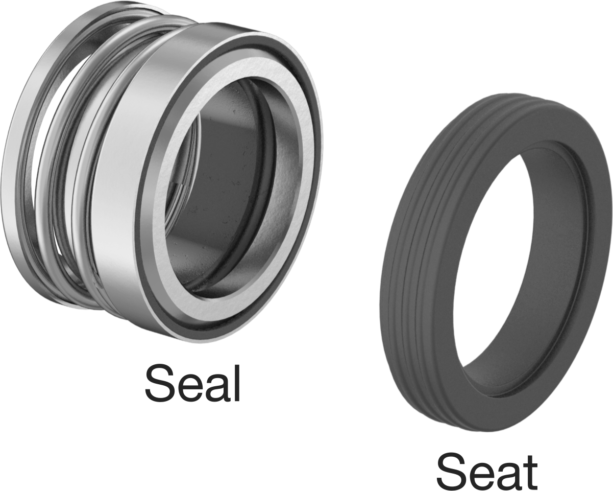 Uzatılmış Yaylı Mekanik Pompa Mili Contası, Viton® Conta, 1-1/2" Mil Çapı için, 758Vsc Numarası