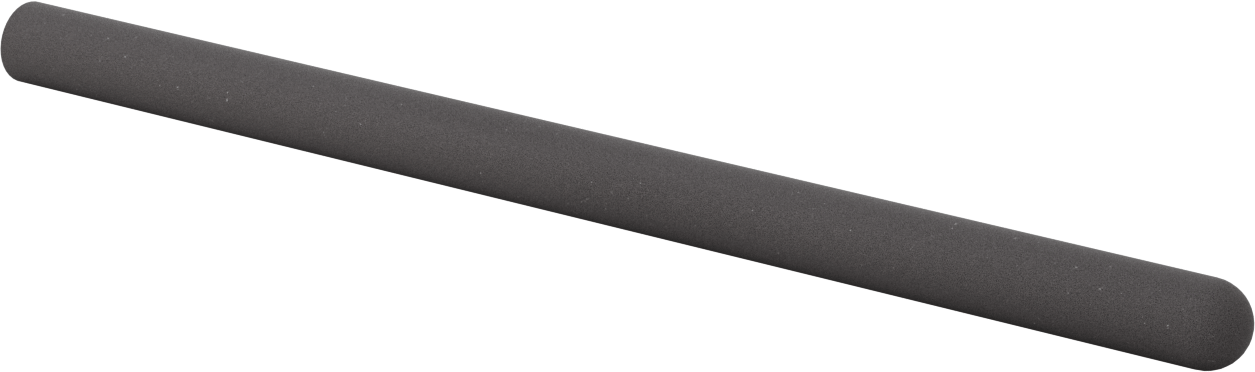Yastıklı Yuvarlak Tutamaklar, 9/16“ ila 11/16” Dış Çap için, 15" Uzunluk