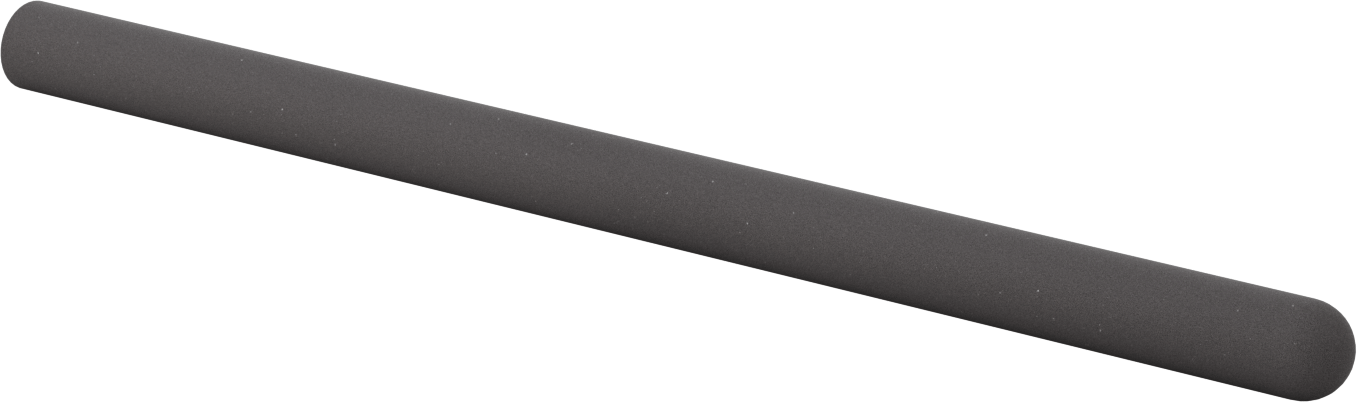 Yastıklı Yuvarlak Tutamaklar, 15/16“ ila 1-1/16” Dış Çap için, 21" Uzunluk
