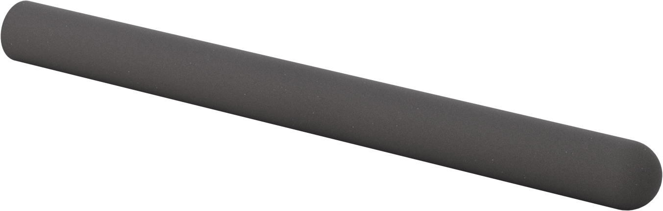 Yastıklı Yuvarlak Tutamaklar, 1-7/16“ ila 1-5/8” Dış Çap için, 21" Uzunluk