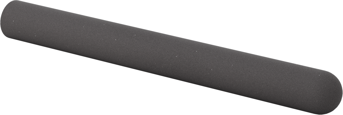 Yastıklı Yuvarlak Tutamaklar, 15/16“ ila 1-1/16” Dış Çap için, 12" Uzunluk
