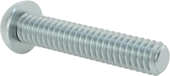 Çinko Kaplı Çelik Düğme Başlı Torx Vidaları, Sınıf 8.8, M2 x 0,4 mm Diş, 10 mm Uzunluk