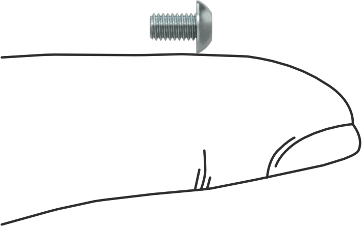 Çinko Kaplı Çelik Düğme Başlı Torx Vidaları, Sınıf 8.8, M3 x 0,5 mm Dişli, 5 mm Uzunluk