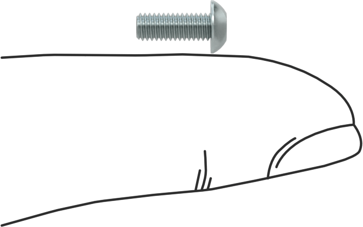 Çinko Kaplı Çelik Düğme Başlı Torx Vidaları, Sınıf 8.8, M3 x 0,5 mm Dişli, 8 mm Uzunluk
