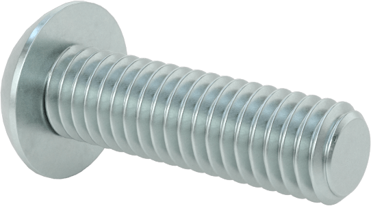Çinko Kaplı Çelik Düğme Başlı Torx Vidaları, Sınıf 8.8, M3 x 0,5 mm Dişli, 10 mm Uzunluk