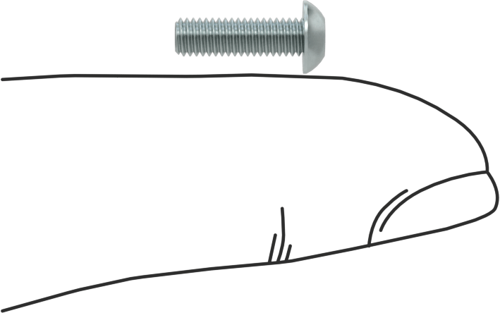 Çinko Kaplı Çelik Düğme Başlı Torx Vidaları, Sınıf 8.8, M3 x 0,5 mm Dişli, 10 mm Uzunluk