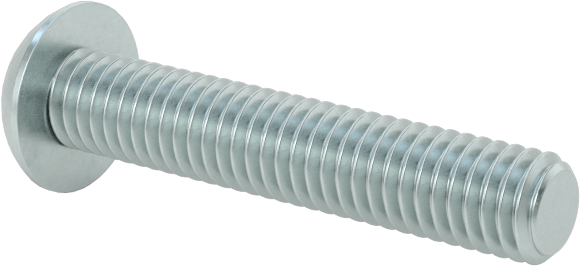 Çinko Kaplı Çelik Düğme Başlı Torx Vidaları, Sınıf 8.8, M3 x 0,5 mm Dişli, 16 mm Uzunluk