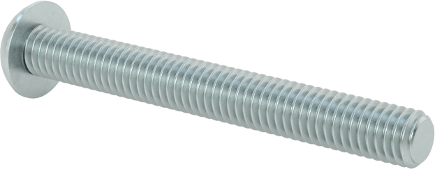 Çinko Kaplı Çelik Düğme Başlı Torx Vidaları, Sınıf 8.8, M3 x 0,5 mm Dişli, 25 mm Uzunluk