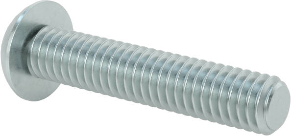 Çinko Kaplı Çelik Düğme Başlı Torx Vidaları, Sınıf 8.8, M4 x 0,7 mm Diş, 20 mm Uzunluk